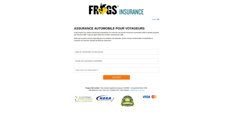 Frog In Nz - Assurance Auto